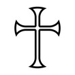 cross outline symbol, christian crosses icon