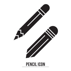 Canvas Print - Pencil icon vector. pen sign and symbol. edit icon vector. Draw sign, flat vector element isolated on white background. Simple vector illustration for graphic and web design. In eps 10.