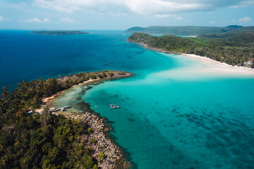 Wall Mural - View of the sea and island from above