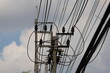 Electric poles in Thailand ,
