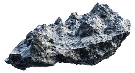 Big asteroid isolated on transparent background