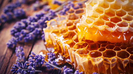 Wall Mural - Honeycomb with Honey