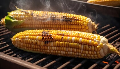 Roasted corn with sweet sauce