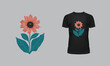 Create a T-shirt design featuring a vector illustration
