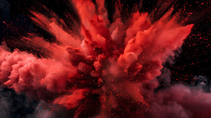 Sticker - transparent red powder explosion effect 