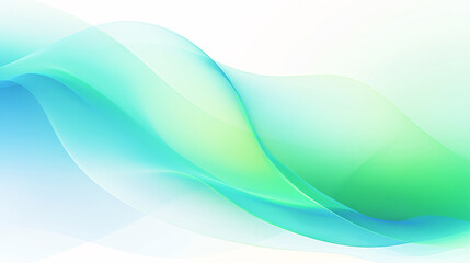Poster - Abstract modern wave banner green background, gradient green wave PPT concept background illustration