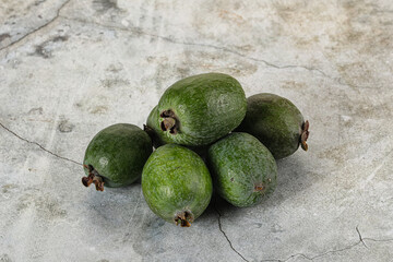 Fresh sweet juicy ripe feijoa