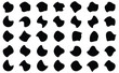 organic blob shape irregular form abstract vector illustration. Simple amoeba shape, asymmetric spot, irregular form. Eco color amorphous element set. Clipart of bubble blotch, deform drip