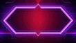 3d render, abstract panoramic neon background. Bright purple violet pink lines glowing in ultraviolet light