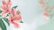 Horizontal banner with alstromeria flowers and copy space