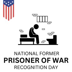 Wall Mural - vector graphic of national former prisoner of war recognition day good for national former prisoner of war recognition day celebration. National Former Prisoner Of War Recognition Day, background 