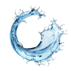 Wall Mural - water circle splash on transparent background