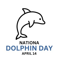 Wall Mural - National Dolphin Day 