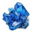 Blue crystal mineral isolated on transparent background
