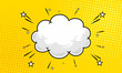 © anggi wibisono - Comic yellow background with cloud illustration