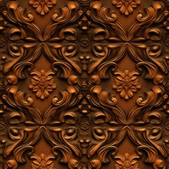 Wall Mural - Seamless abstract ornamental decor pattern background