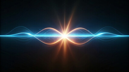 Wall Mural - Dynamic Light Wave Abstract Background