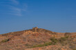 The defensive wall at the Jaswant Thada mausoleum in Jodhpur, Rajasthan, India