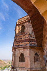 Wall Mural - Architecture of Mehrangarh Fort in Jodhpur, Rajasthan, is one of the largest forts in India.