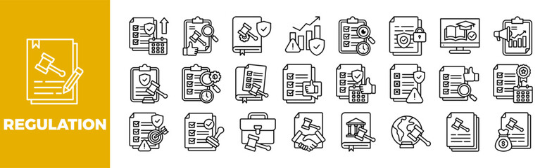 Wall Mural - Regulation Icon Set For Design Elements