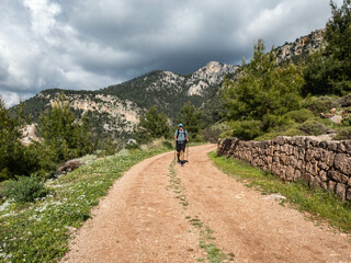 Wall Mural - Trekking through the mountains on the Lycian Way, Antalya, Turkey 