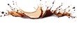 A careless gesture caused a splash of coffee on the white background, staining the arm and hand. The eyecatching contrast highlighted the dark liquid against the pristine surface