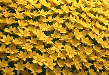 Wall Mural - yellow flowers background