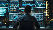 Intense Financial Analyst Studying JN Financial Stock Market Data