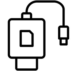 Canvas Print - card reader icon