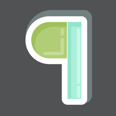 Poster - Sticker Paragraph. related to Graphic Design Tools symbol. simple design editable. simple illustration. simple vector