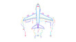 Future technology aviation digital element future icon