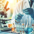 Real Photo photo stock business happy theme as Scientific Research concept as A close-up of a scientists hands conducting an experiment in a lab