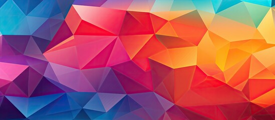 Poster - An abstract backdrop filled with a variety of colorful triangles arranged in a pattern