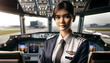 a women with pilot suit