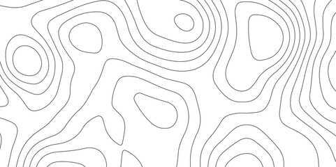 Poster - Abstract design seamless pattern with line topographic map. geographic mountain relief. retro topographic map. geographic contour map grid backdrop paper texture. terrain path isolated on background.
