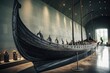 A detailed shot of the preserved Viking ships in Oslo, Norway.