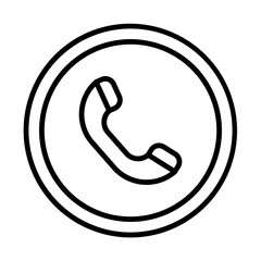 Sticker - Telephone icon line icon