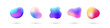 Liquid holographic elements set. Modern fluid gradient iridescent shapes. Trendy banner collection