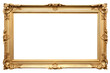 © Pixalogue - antique gold picture frame isolated on a transparent background