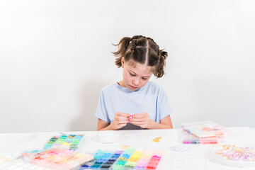 Wall Mural - Colorful Clay Beads Set for Creative Kids' Bracelet Making