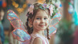 © brillianata - Girl in a fairy or butterfly costume at a children's party