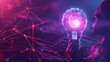 © john - idea icon for powerpoint presentation png transparent background, purple and violet, futuristic cyberpunk