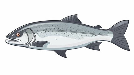 Salmon drawing on a white background.