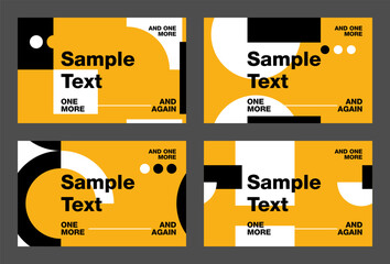 Poster - Business cards set in bold minimalism, seamless
