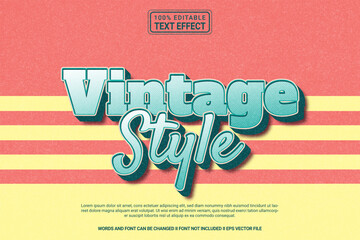 Aufkleber - Editable text effect Vintage style 3d cartoon template style modern premium vector