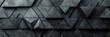 3d black diamond pattern abstract wallpaper on dark background, Digital black geometric triangular gradient shapes textured graphics poster background