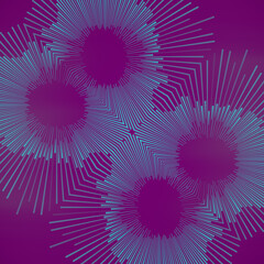 Poster - Purple background with large circular stripe pattern. 3d rendering digital illustration