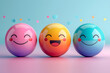 April Fools' Day concept with happy emoji and colorful design.