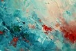 Abstract background with blue and red paint splashes,  Closeup