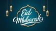 Contemporary Eid celebration poster shines with stylish Eid Mubarak script